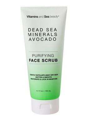 Vitamins and Sea Beauty Purifying Dead Sea Minerals & Avocado Face Scrub,